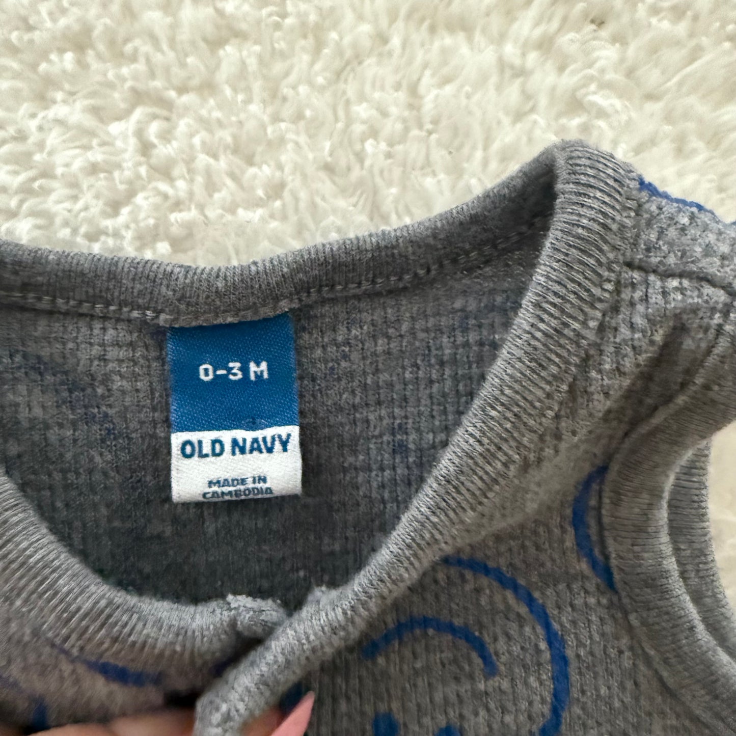 0-3m Preloved Smiley Romper