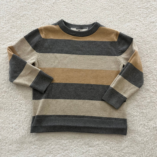 3/4 Neutral Stripe Sweater