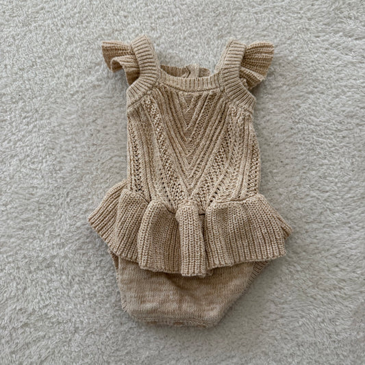 3-6m Preloved Knit Romper