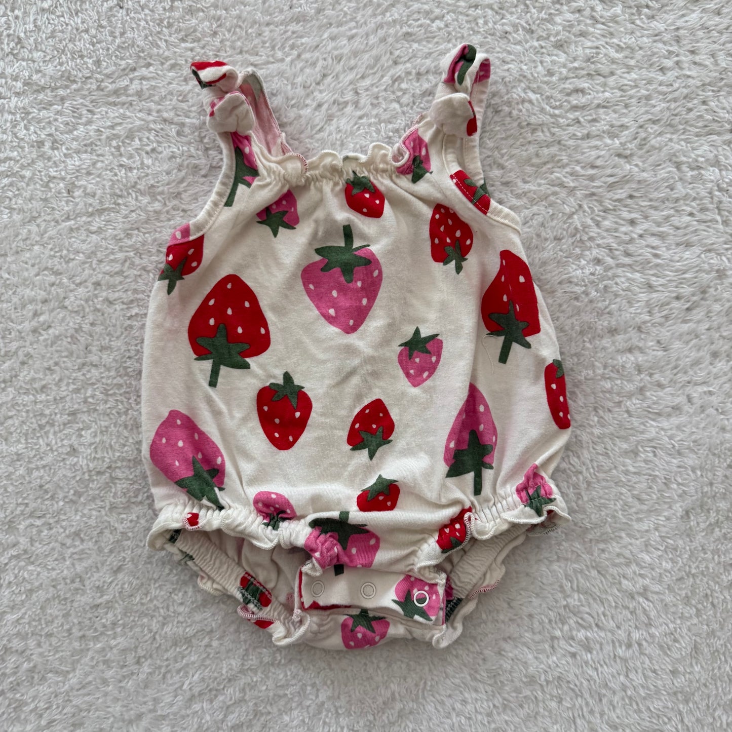 0-3m Preloved Strawberry Romper