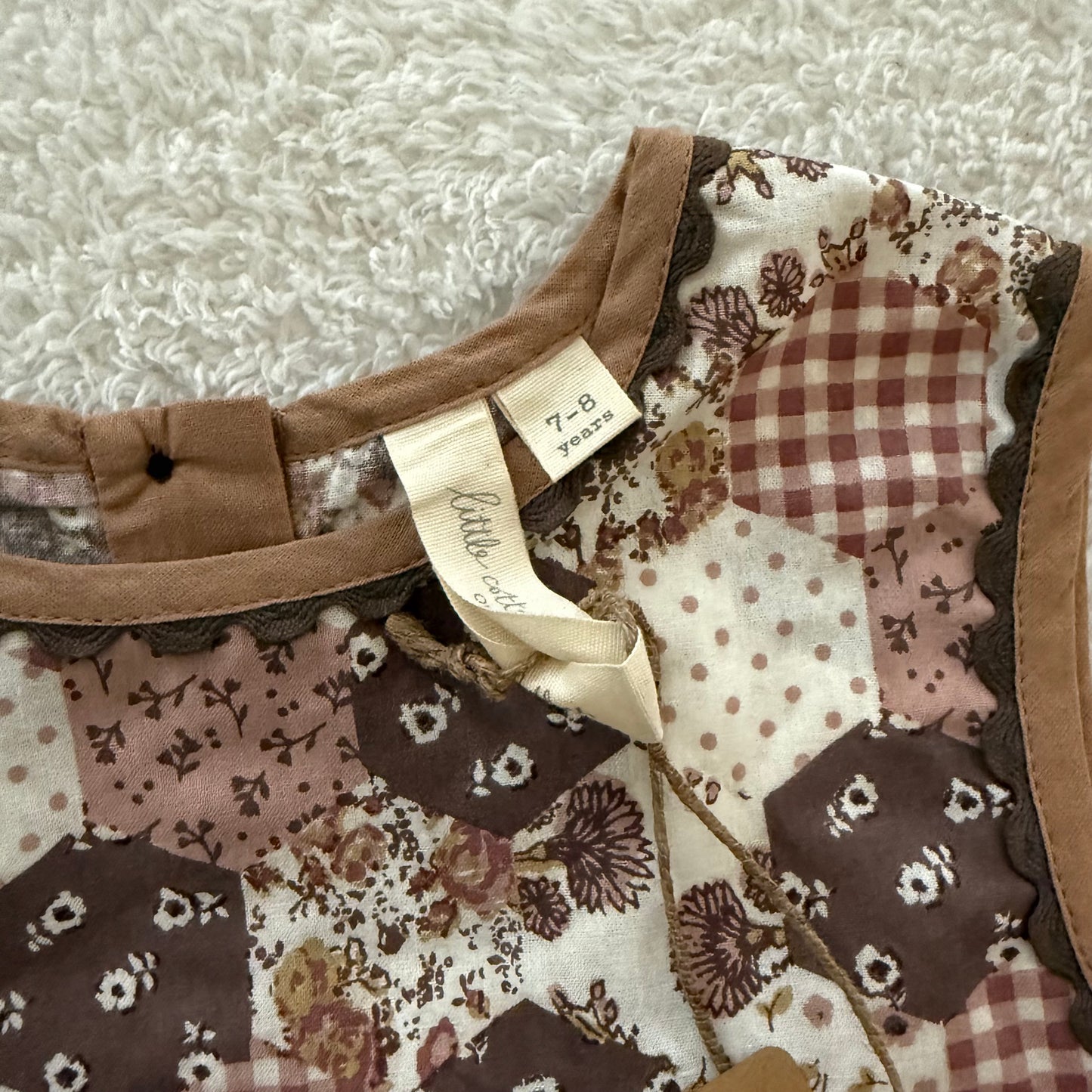 7/8 Little Cotton Clothes Patchwork Dress NWT