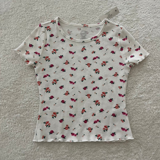 7/8 Floral Top NWT