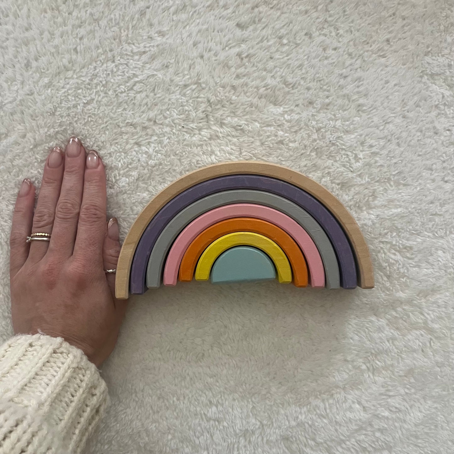 Mini Wooden Stacker Rainbow