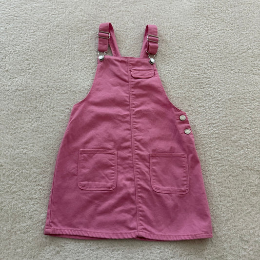 7/8 Preloved Pink Denim Dress