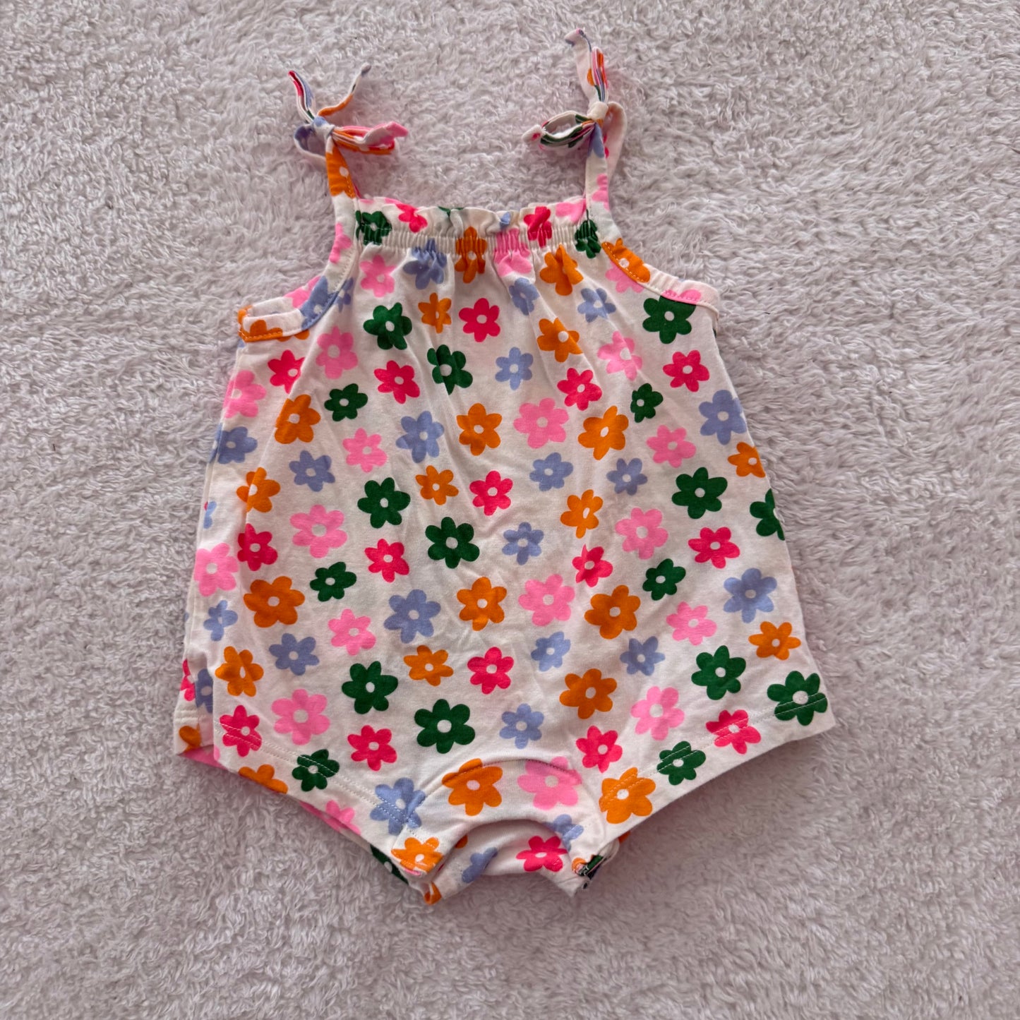 0-3m Preloved Floral Romper
