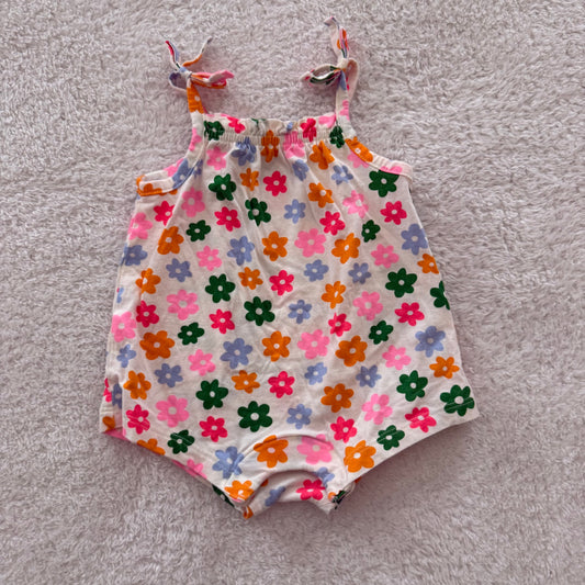 0-3m Preloved Floral Romper