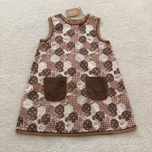 7/8 Little Cotton Clothes Patchwork Dress NWT
