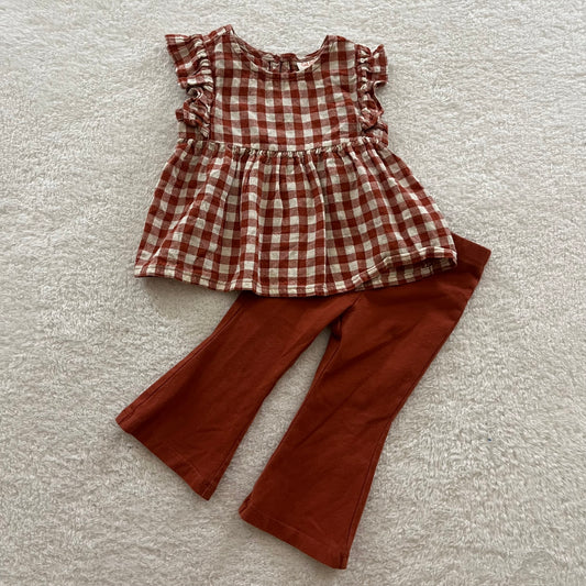 18m Gingham Top & Flare Leggings Set