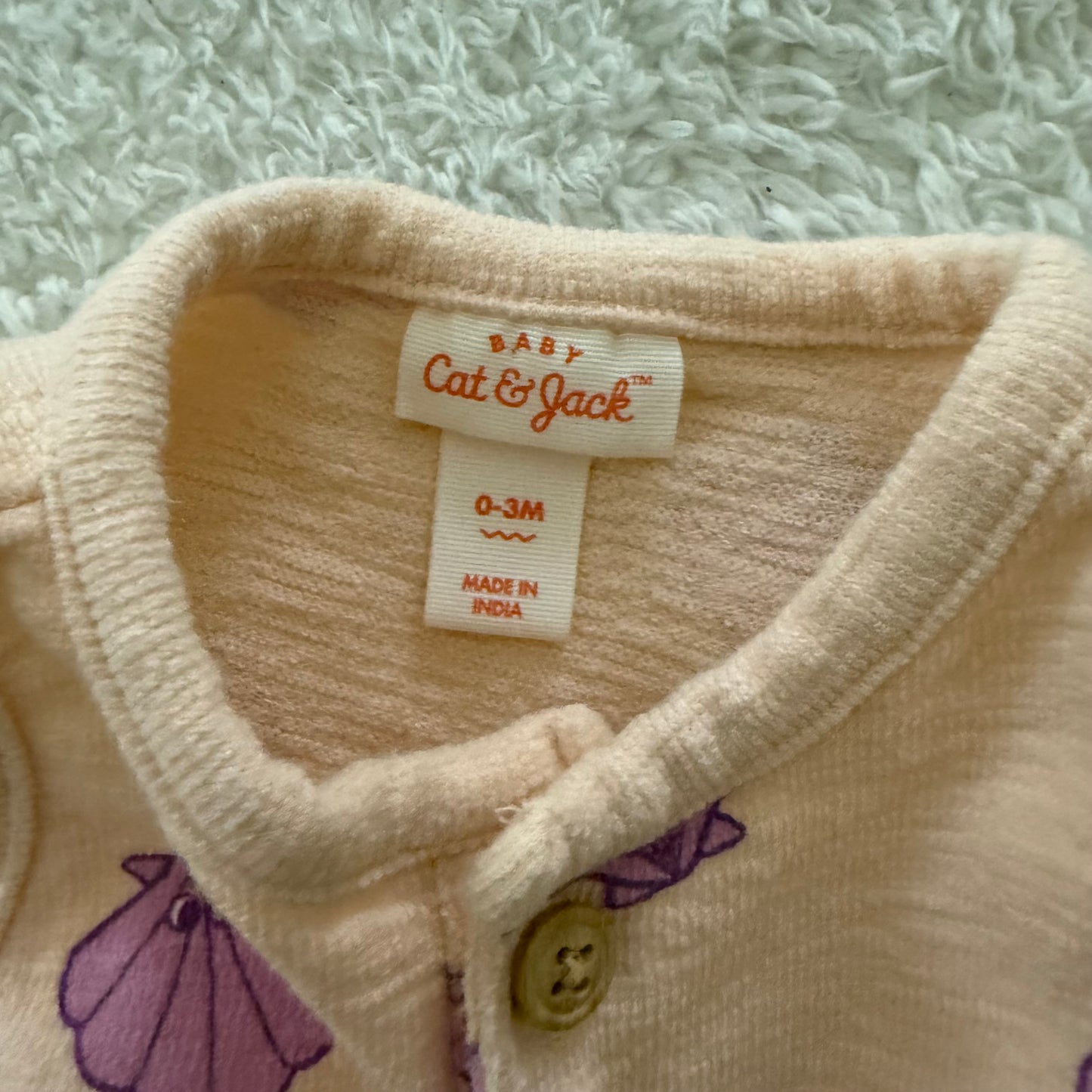 0-3m Preloved Seashell Romper