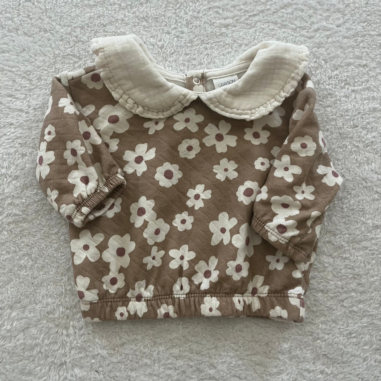 0-3m Floral Sweatshirt