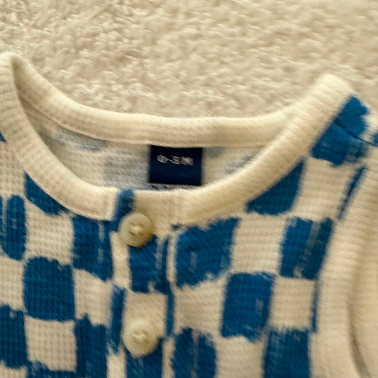 0-3m Preloved Checkered Romper